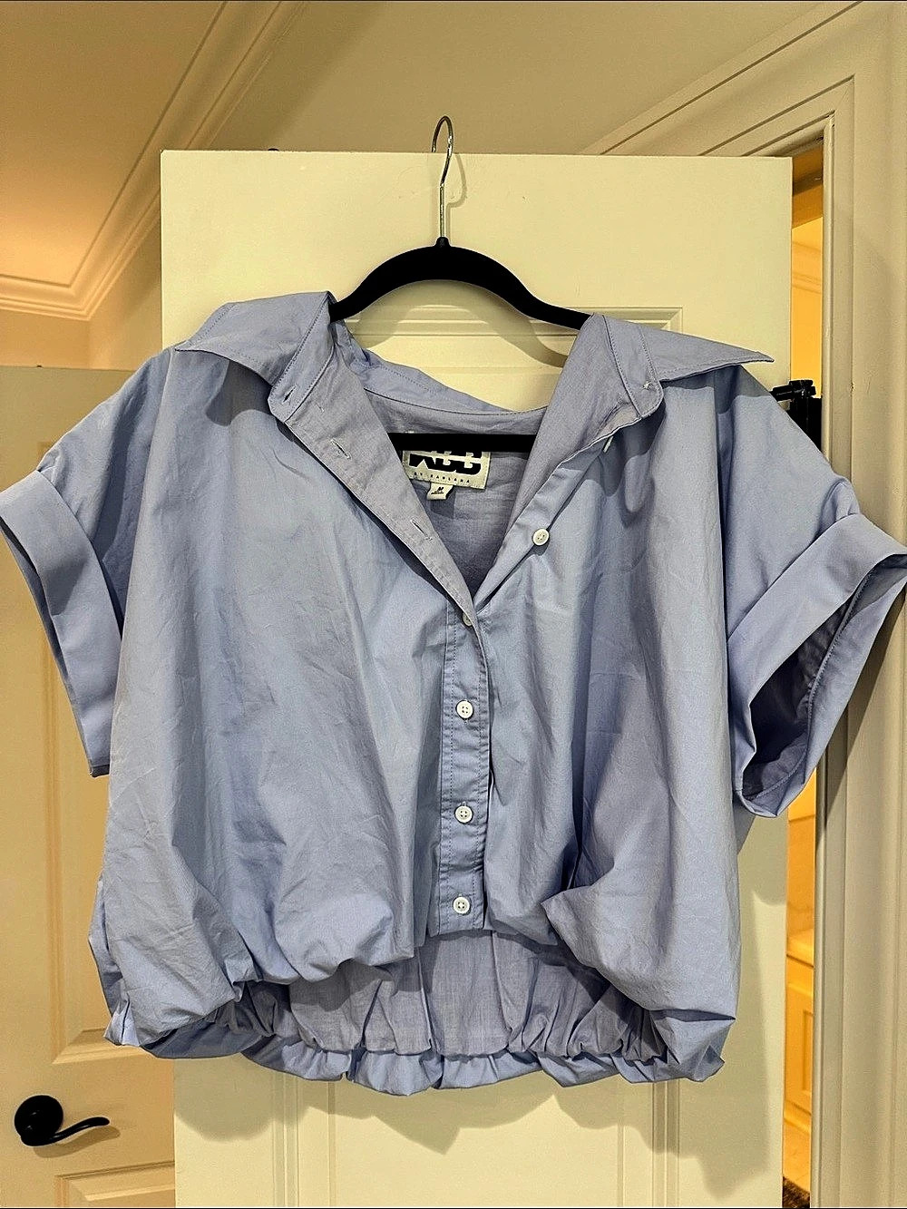 KBB Blue Button Down Top Like New